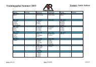 Trainingsplan Sommer 2013 - A & R Tennis