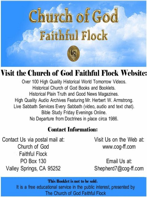 The Crucifixion Was Not On Friday PDF - Church of God Faithful Flock
