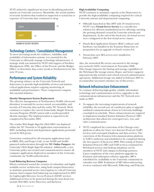 NUIT Annual Report 2006 - Northwestern University Information ...