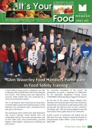 It's your food - issue 1, 2012 - City of Monash