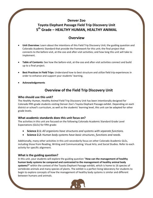 Download Printer Friendly PDF - Denver Zoo