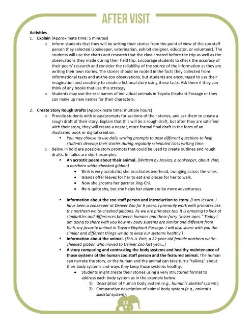 Download Printer Friendly PDF - Denver Zoo