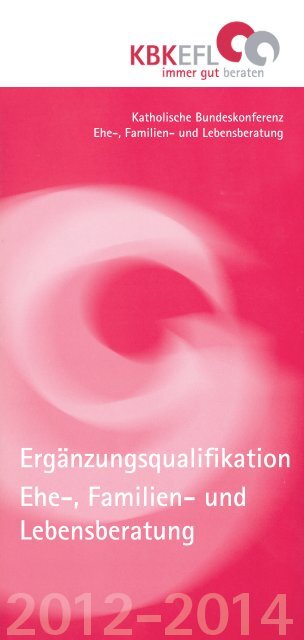 Ehe-, Familien- und Lebensberatung Ergänzungsqualifikation