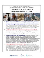 VA SERVICES for SURVIVORS of MILITARY ... - VA Mental Health