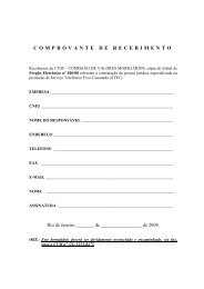 COMPROVANTE DE RECEBIMENTO - CVM