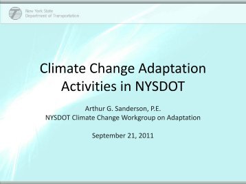 FHWA Workshop 10 NYSDOT Adaptation AS - New York State ...