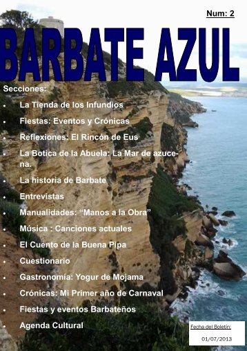 Descargar NÃºmero 2 de la revista Barbate Azul - Ayuntamiento de ...