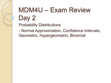 MDM4U – Exam Review Day 2 - Mr.Neave's Website