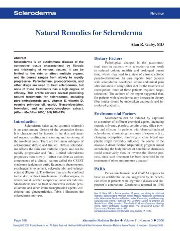 Natural Remedies for Scleroderma - Thorne Research