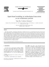 Agent-based modeling on technological innovation as an ...