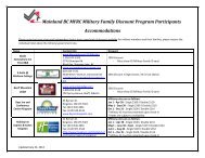 Mainland BC MFRC Military Family Discount Program Participants ...