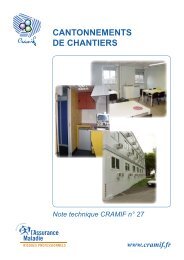 Cantonnements de chantiers. Note technique Cramif NÂ° 27