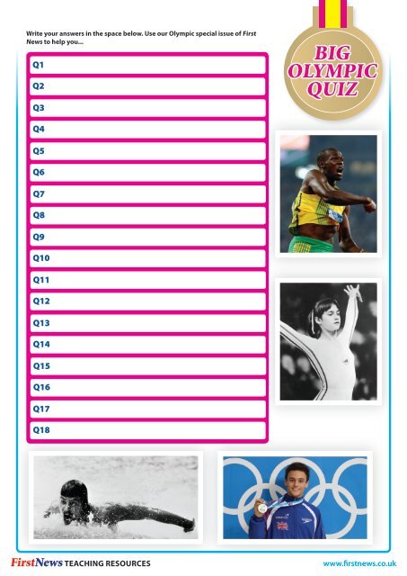 the big olympic quiz big olympic quiz - First News