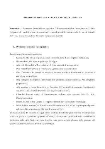 Nota di Palumbo - Scuola Superiore di economia e finanza