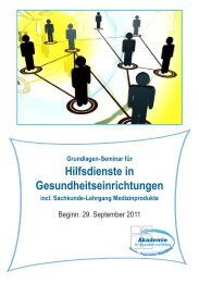 Hilfsdienste in Gesundheitseinrichtungen - Lebenswege Online