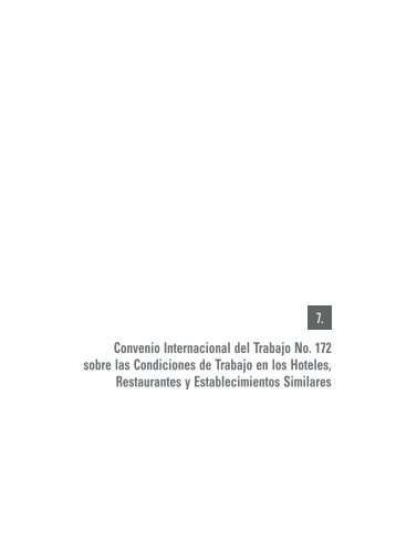 convenio Internacional del Trabajo No. 172 sobre las condiciones ...