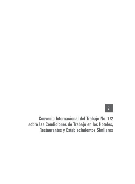 convenio Internacional del Trabajo No. 172 sobre las condiciones ...