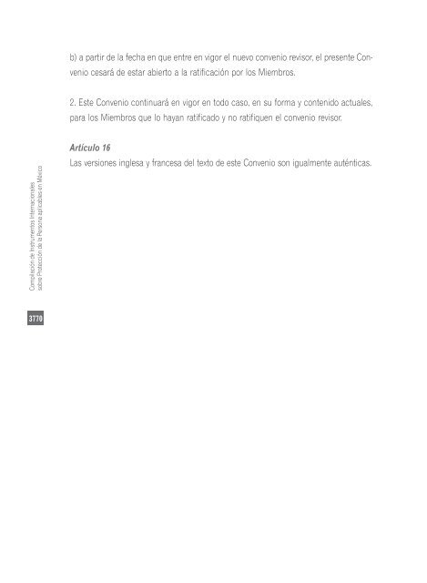 convenio Internacional del Trabajo No. 172 sobre las condiciones ...