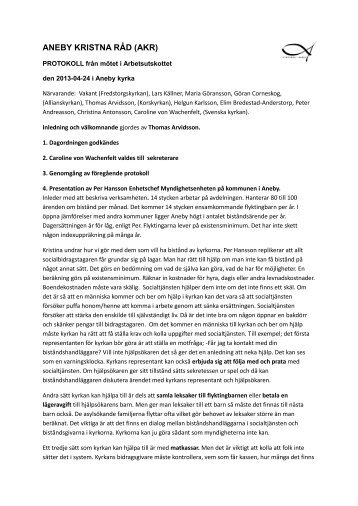 ANEBY KRISTNA RÃD (AKR) - Svenska kyrkan Aneby