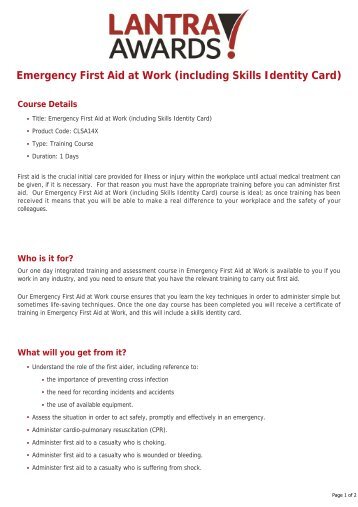 Lantra Emergency First Aid at Work.pdf - Arbtalk