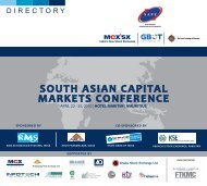 south asian capital markets conference - The Stock Exchange of ...