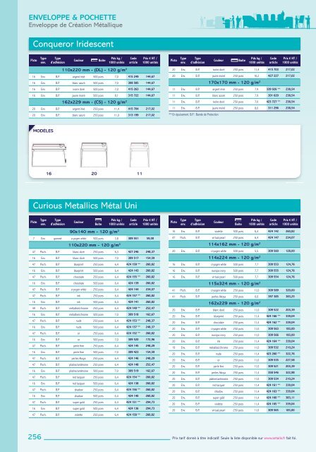 PAPIER, CARTON, ENVELOPPE (Univers complet) - Easy catalogue