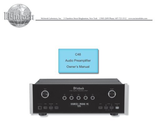 C48 Audio Preamplifier Owner's Manual - McIntosh