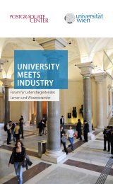 University meets Industry (uniMind) - Postgraduate Center