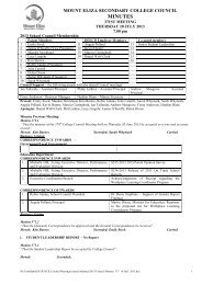 Council Minutes 371 18 July 2013 website - Mount Eliza Secondary ...