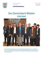 Das Gemeindeamt Bildstein informiert - Gemeindearchiv Bildstein