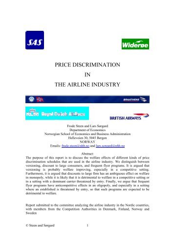 price discrimination in the airline industry - Fagbokforlaget