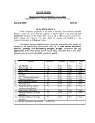 Tender Notice for Lab equipments-May 2010 - Spices Board India