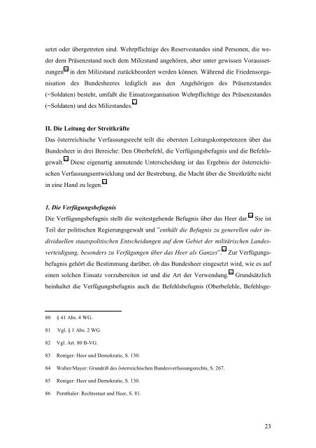 Das Ã¶sterreichische und das deutsche Wehrrecht