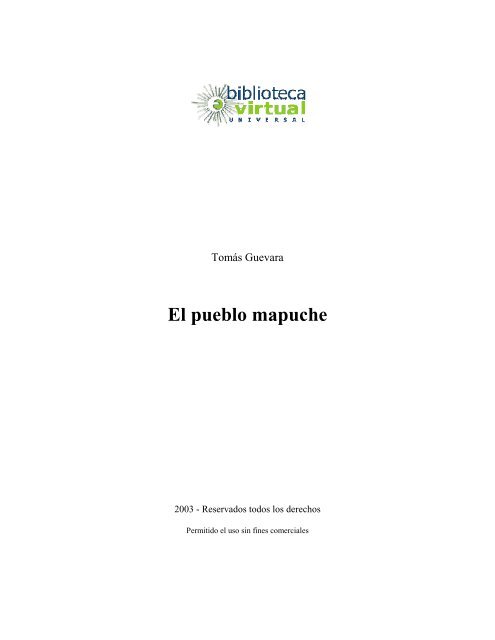 El pueblo mapuche - Folklore Tradiciones