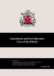 Anaesthesia and Peri-Operative Care of the Elderly - aagbi