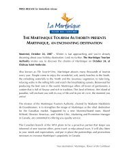 PRESS RELEASE for immediate release - Martinique