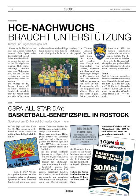 aOk und Hansa ROstOck - HRO·LIFE - Das Magazin für die ...