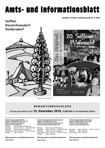 Amts- und Informationsblatt - Seiffen