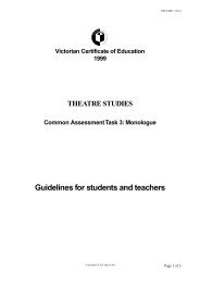 Monologue Guidelines for students and teachers