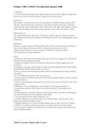 Primary FRCA OSCE/Viva Questions January 2008