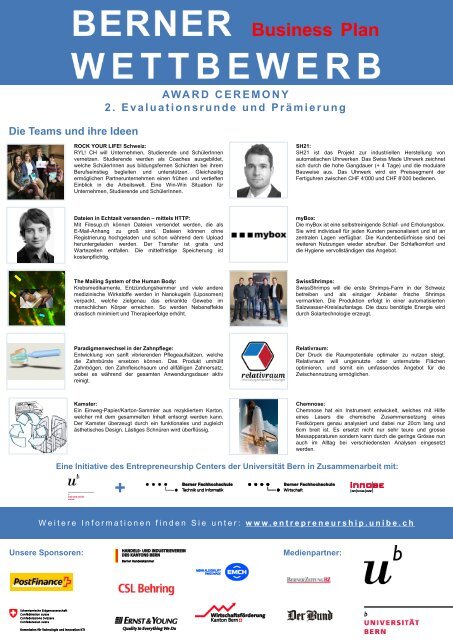 BBPW Award Programm.pdf - IMU - Management - Universität Bern