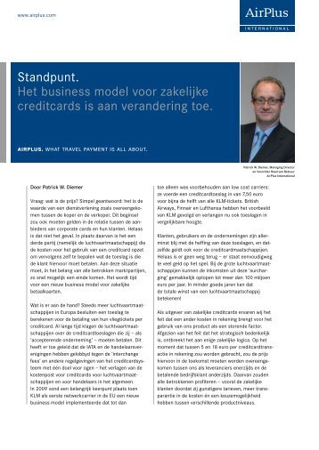 Standpunt. Het business model voor zakelijke creditcards is ... - NATM