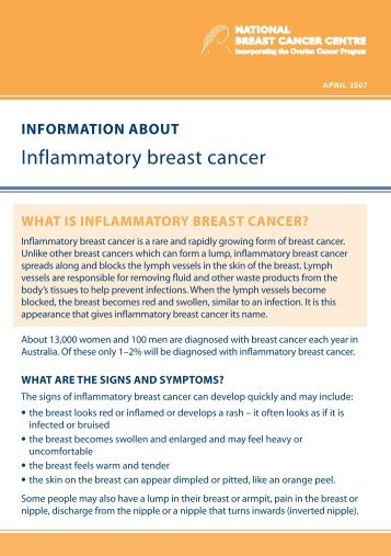 Inflammatory breast cancer - Cancer Australia