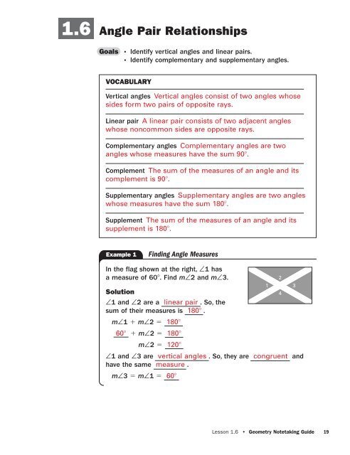 1.6 Angle Pair Relationship