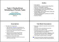 Priority-Driven Scheduling of Periodic Tasks - 國立台灣科技大學