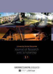 UCD Journal of Research and Scholarship Vol 3 Issue 1 - Doncaster ...
