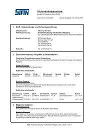 Sicherheitsdatenblatt - SIFIN