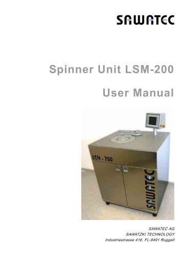 Spinner Unit LSM-200 User Manual - Docu + Design Daube