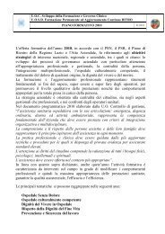 Piano Formativo 2010 - Azienda Ospedaliera S.Camillo-Forlanini
