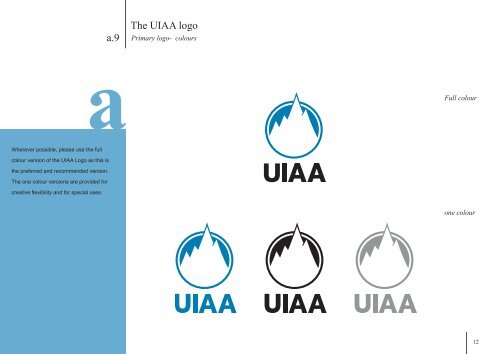 UIAA logo guidelines